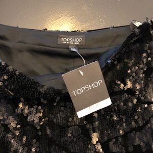 Top shop black sequin shorts